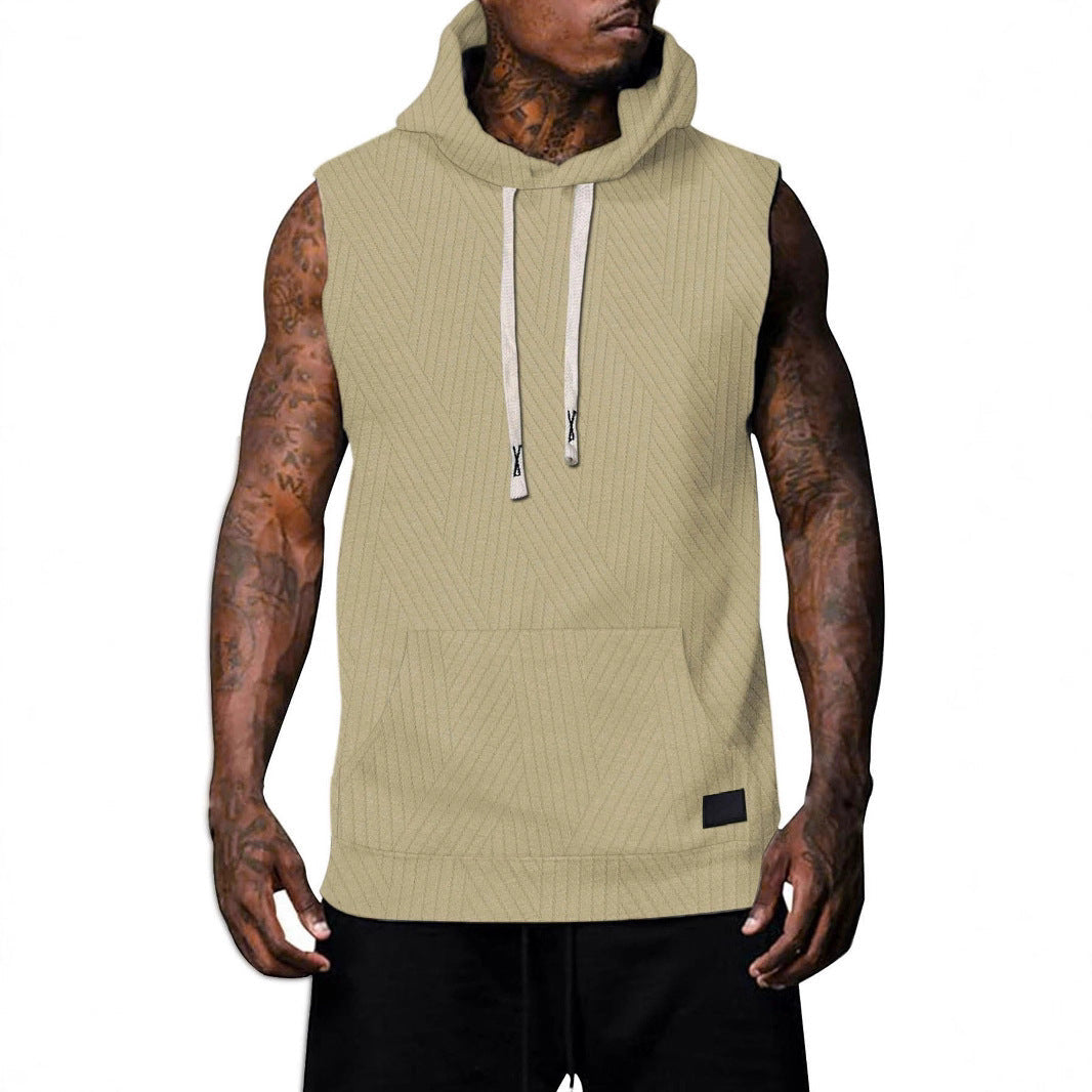 Sleeveless Vest Top Men's Waistcoat Hooded 1